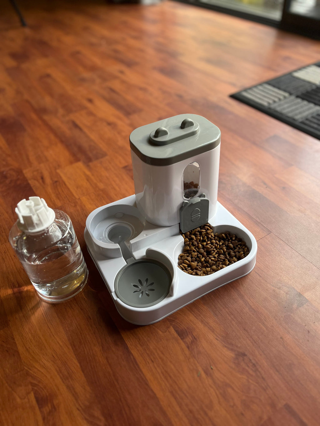 PawPace 2-in-1 gravity pet feeder and water dispenser — real product photo